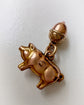 ANTIQUE 9CT GOLD PIG & ACORN PENDANT