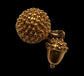 ANTIQUE 18CT GOLD MINI ACORN & CHESTNUT PENDANT