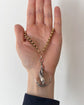 VINTAGE LARGE SILVER ANCHOR & FISH PENDANT