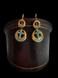VICTORIAN TURQUOISE & 18CT GOLD EARRINGS