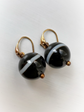 VICTORIAN 15CT GOLD SNAKE & AGATE EARRINGS