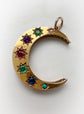 ANTIQUE GEM SET  ‘DEAREST’ CRESCENT PENDANT