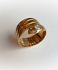 VICTORIAN 18CT GOLD & DIAMOND COILED SNAKE RING