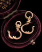 PAIR OF ANTIQUE 9CT GOLD TWIST DOGCLIPS
