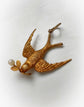 VICTORIAN 15CT GOLD SWALLOW BIRD PENDANT