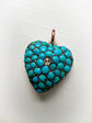 VICTORIAN PAVÉ TURQUOISE & DIAMOND HEART PENDANT