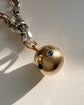 ANTIQUE 18CT GOLD & SAPPHIRE SPHERE PENDANT