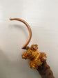 19TH CENTURY 18CT GOLD & WOVEN HAIR HOOP EARRINGS