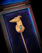 VICTORIAN 15CT GOLD WHIPPET DOG STICKPIN WITH HEART COLLAR