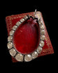 HUGE ANTIQUE SILVER & PASTE HORSESHOE PENDANT