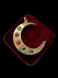 ANTIQUE GEM SET  ‘DEAREST’ CRESCENT PENDANT