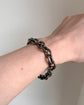 ANTIQUE STEEL & GOLD CHUNKY CABLE LINK BRACELET OR CHAIN EXTENDER
