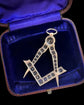 19TH CENTURY SILVER & PASTE MASONIC PENDANT