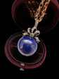 VICTORIAN LAPIS LAZULI SPHERE & DIAMOND BOW PENDANT