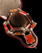 VICTORIAN LARGE AGATE CHAIN BRACELET WITH PADLOCK