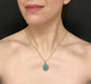 VICTORIAN PAVÉ TURQUOISE OVAL PENDANT