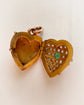 ANTIQUE 15CT GOLD DIAMOND & EMERALD HEART LOCKET