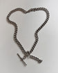 ANTIQUE CHUNKY SILVER CURB ALBERT CHAIN