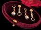ANTIQUE 18CT GOLD & DIAMOND SPHERE CHAIN CHARM