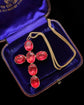 GEORGIAN LARGE PINK PASTE CROSS PENDANT