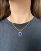 20TH CENTURY BLUE GUILLOCHE STAR PENDANT