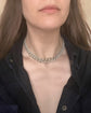 A SUPER CHUNKY ANTIQUE SILVER CURB CHAIN