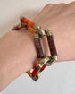 VICTORIAN LARGE AGATE CHAIN BRACELET WITH PADLOCK