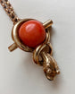 VICTORIAN CORAL & 9CT GOLD SNAKE PENDANT