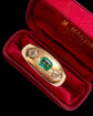 ANTIQUE EMERALD & DIAMOND RING