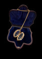 LARGE VICTORIAN OVAL 18CT GOLD & ROCK CRYSTAL LOCKET