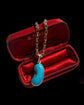 ANTIQUE SILVER & ENAMEL LUCKY BEAN PENDANT