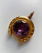 ANTIQUE 9CT GOLD & PASTE HORSESHOE PENDANT