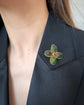 VICTORIAN SCARAB BEETLE & GARNET PENDANT / BROOCH