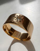 ANTIQUE 18CT GOLD & DIAMOND CHUNKY CIGAR BAND RING