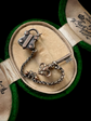 19TH CENTURY SILVER PADLOCK & KEY BROOCH