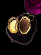 EARLY 19TH CENTURY SWISS ENAMEL COMPACT/MIRROR PENDANT