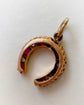 ANTIQUE DIAMOND & RUBY HORSESHOE PENDANT