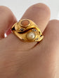 VICTORIAN 18CT GOLD DOUBLE SNAKE RING