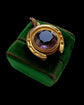 ANTIQUE 9CT GOLD & PASTE HORSESHOE PENDANT