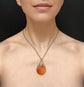 GEORGIAN CARNELIAN SHELL SCENT BOTTLE PENDANT