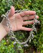 VICTORIAN ANIMAL CHARM CHUNKY SILVER NECKLACE
