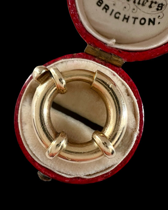 ANTIQUE 9CT GOLD BOLT RING