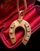 VICTORIAN DIAMOND & 15CT GOLD HORSESHOE PENDANT