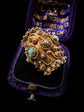 GEORGIAN REGENCY HIGH CARAT GOLD & TURQUOISE SLIDER PENDANT