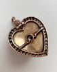 ANTIQUE DIAMOND & ENAMEL HEART PENDANT