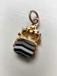 19TH CENTURY STRIPED AGATE SPINNER PENDANT