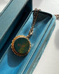 ANTIQUE 9CT GOLD & BLOODSTONE COMPASS PENDANT
