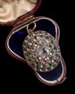 19TH CENTURY OVAL PASTE & SILVER GILT PENDANT
