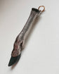 VICTORIAN SILVER & BLOODSTONE STAG LEG PENDANT