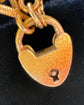 ANTIQUE FRENCH 18CT GOLD REEDED CURB WITH PADLOCK & KEY